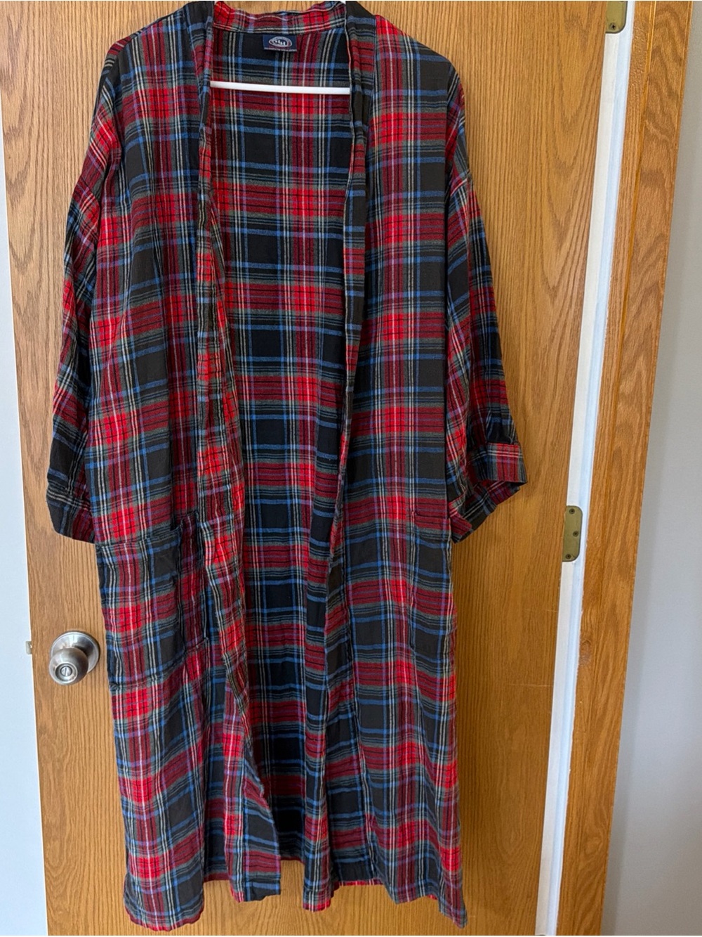 Hampton House Housecoat Robe Men’s One Size Plaid Grandpacore Loungewear Vintage